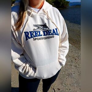 Reel Deal Pullover Hoodie - Cream - Brand New